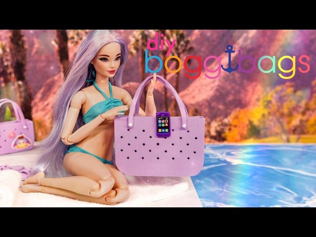 Quick Craft: Make A Bogg Bag Dupe In Miniature | DIY Tote Bag | Barbie Crafts