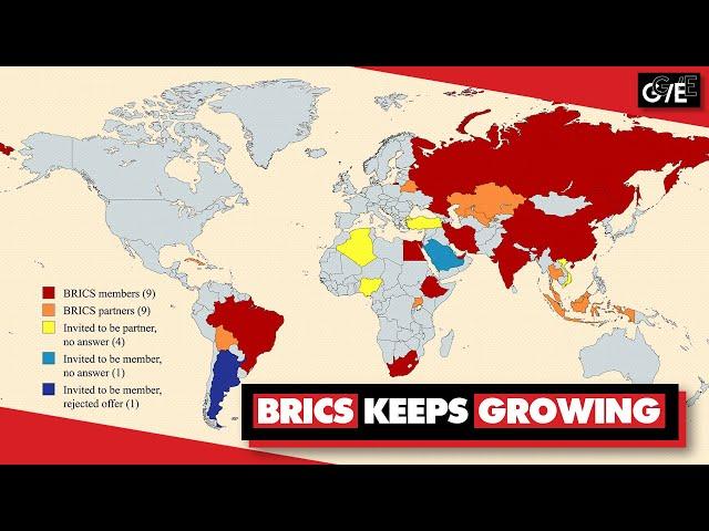 BRICS expands with 9 new partner countries. Now it's half of world population, 41% of global economy