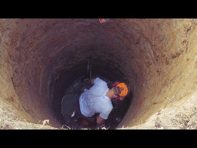 Hand Well Digging - Part 2. Spring under the rock