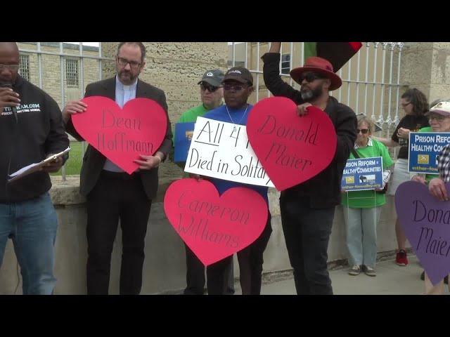 Protestors call for Waupun prison to be shut down after two inmates die, warden and others charged