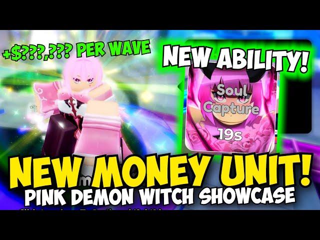 New Best MONEY UNIT?! Pink Demon Witch Showcase in Anime Defenders!