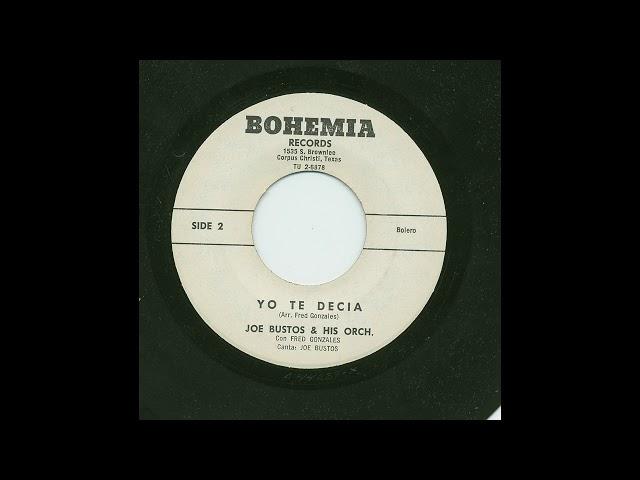 Joe Bustos & His Orch.  - Yo Te Decia - Bohemia Records side_2