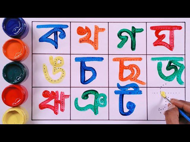 Bangla banjonoborno, ka kha ga gha, bangla alphabet learning, kkhaggha