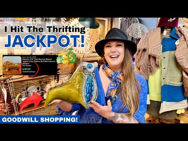 I HIT THE THRIFT JACKPOT! Today the THRIFTING was UNREAL! Goodwill Thrift Shopping | Shop with me!