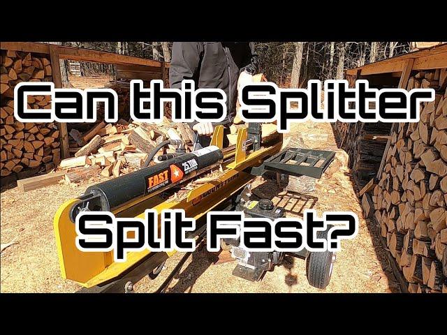 How to split wood fast with the County Line 25 Ton log splitter....