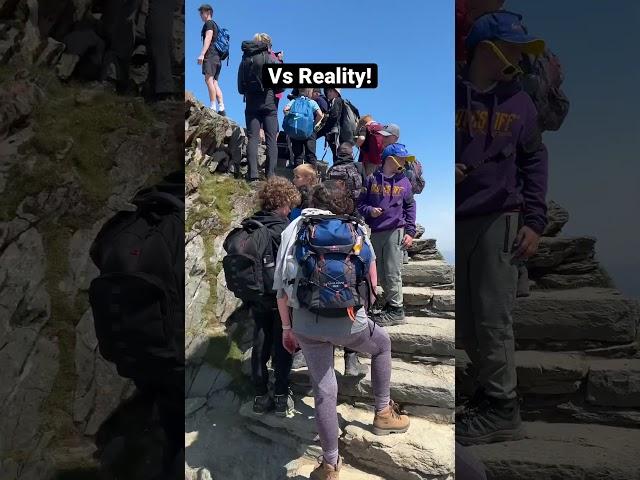 What to expect at the top of Snowdon on a sunny day in May. #wales #snowdonia  #hiking