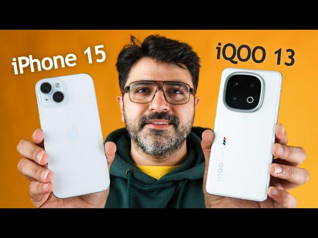 iPhone 15 Vs iQOO 13 CAMERA COMPARISON | Best Camera Phone Under 50000