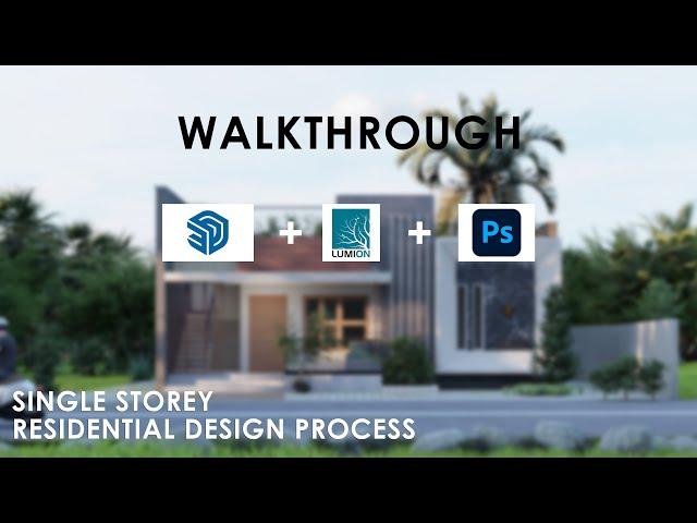 A Single storey house design process | Walkthrough | Timelapse