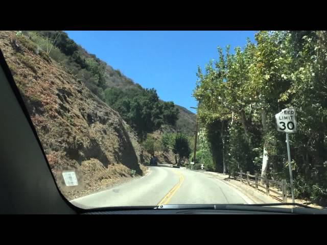 A drive through Mandeville Canyon Drive in Los Angeles