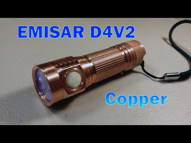 Emisar D4v2 Nichia E21A 3500k Copper Light Review