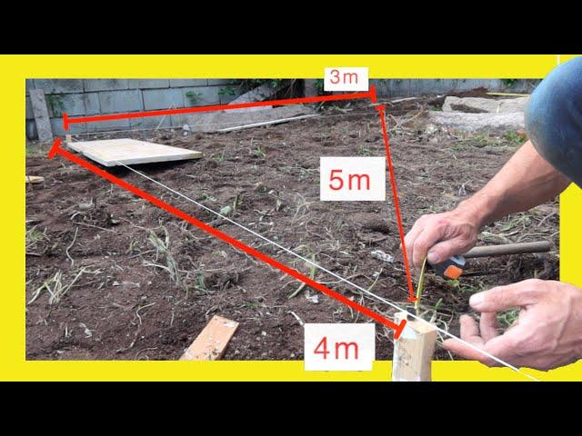   3-4-5 METHOD  How To MAKE a PERFECT Right Angle