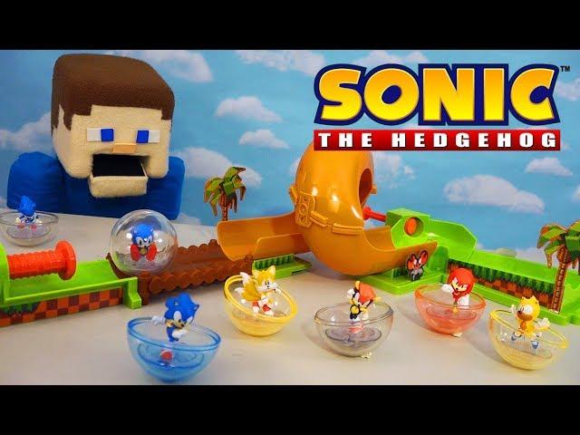 SONIC the HEDGEHOG Pinball Track Playset RACING! Jakks Figures Unboxing