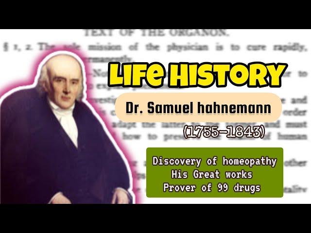 Biography of Dr. Samuel Hahnemann | Discovery of Homeopathy