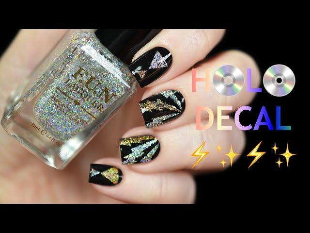 DIY HOLO NAIL POLISH DECAL | F.U.N LACQUER