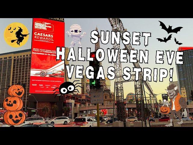 Experience Sunset on Halloween Eve 2024 Las Vegas Strip Walking Tour