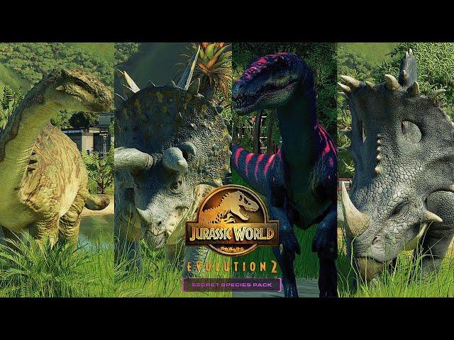 NEW HYBRIDS! Secret Species Pack Showcase | Jurassic World Evolution 2