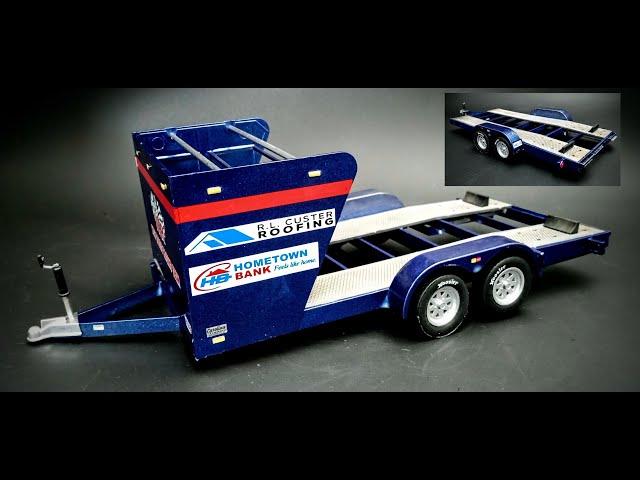 ALL NEW! Car Hauler Auto Race Trailer 1/25 Scale Model Kit Build How To Assemble Paint Weather Decal