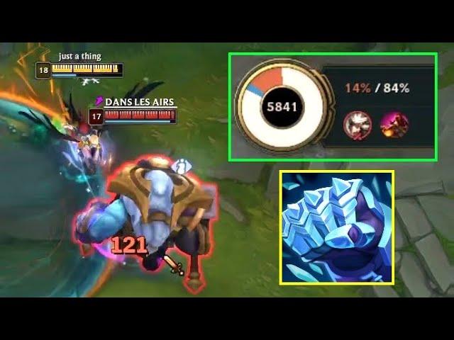 Camille killing 5341 HP Ornn in 15 seconds.