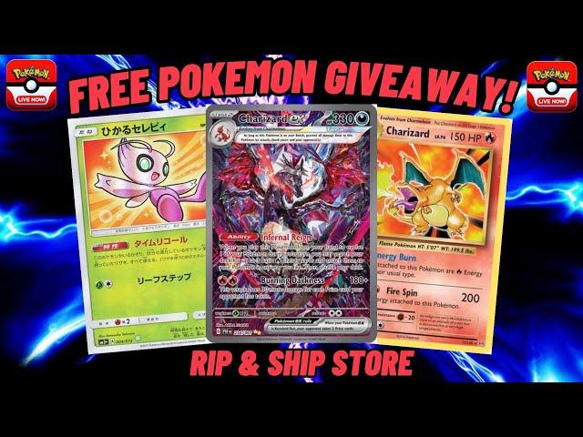 Live -  Free Giveaways! Pokémon Cards & Rip & Ship Store!