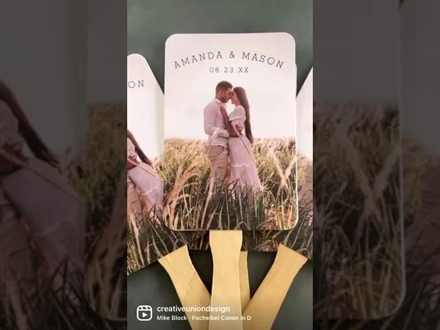 How to Make Modern Wedding Program Fans for Your Ceremony