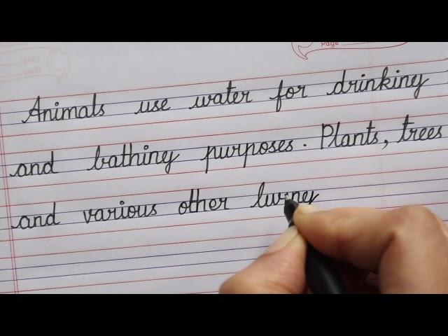 How to practice Cursive handwriting / calligraphy / writing practice / for beginners / English #112