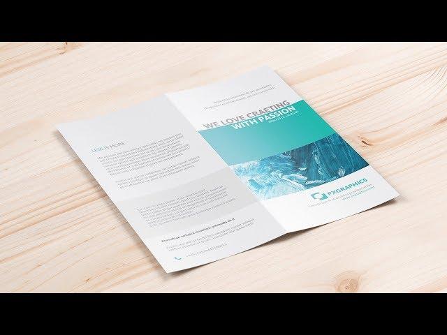 Photoshop Tutorial: Creating A4 DL Bi fold brochure Mockup Only