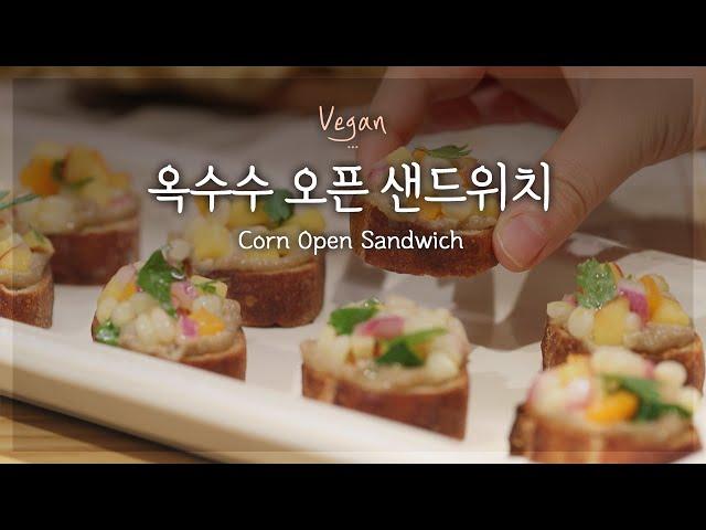 EASY VEGAN RECIPES FOR BEGINNERSCorn Open Sandwich