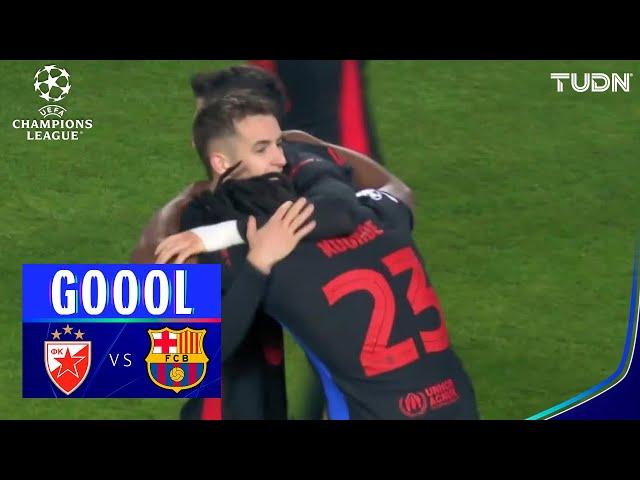 ¡DOBLETE! GOOOL de Lewandowski | Estrella Roja 1-3 Barcelona | UEFA Champions League 24/25 | TUDN