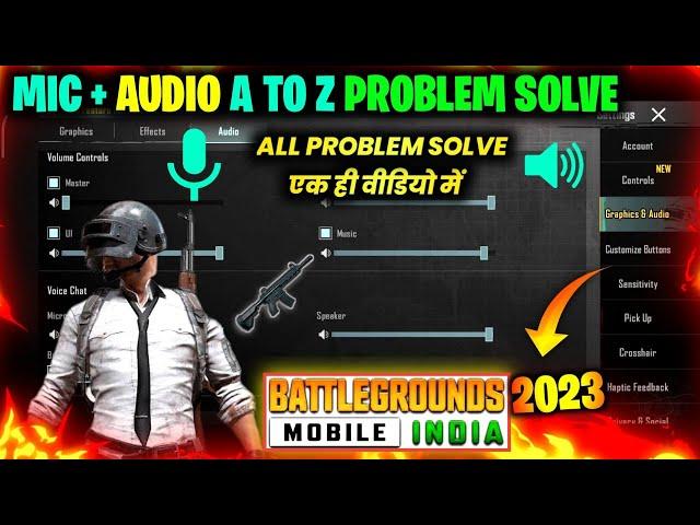 Bgmi Audio Problem | Pubg Audio Problem | Battle Ground Mobile India Mic Problem | Sound Problem bgm