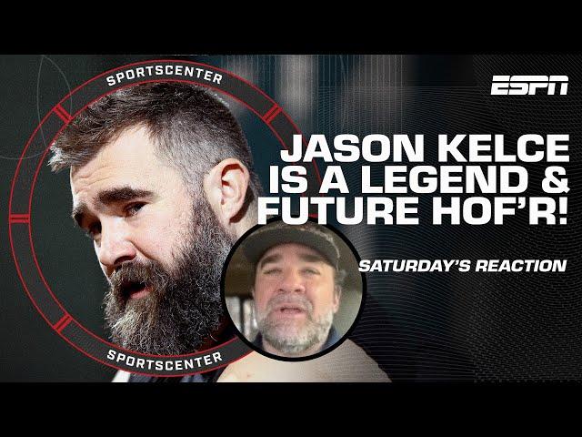 Jason Kelce was ONE OF A KIND - Jeff Saturday salutes Kelce retiring after 13 seasons | SportsCenter