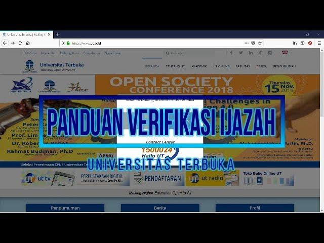 Panduan Verifikasi Ijazah Universitas Terbuka