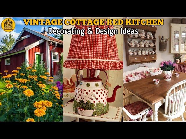 (NEW) Red Tiny Cottage Kitchen Decor Ideas: Construct & Innovate a Vintage Kitchen with Modern Charm