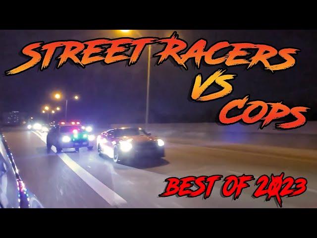 Street Racers VS Cops! The Craziest ILLEGAL Street Races Of 2023 + HUGE Crashes