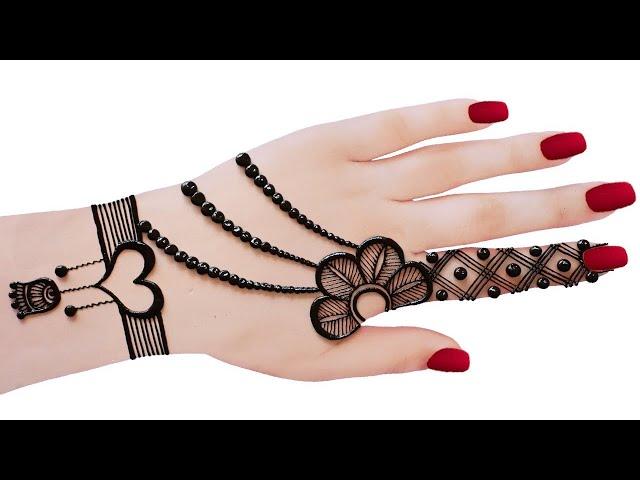 Heart shape Easy Simple Backhand Mehndi design|Stylish Mehndi designs|Mehandi ka design|MehandiHenna