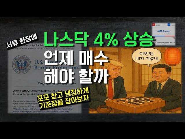 서류 한장에 나스닥 4% 상승, 포모 참고 매수 자리를 잡아보자 ( 테슬라 엔비디아 비트코인 SOXL 애플 )
