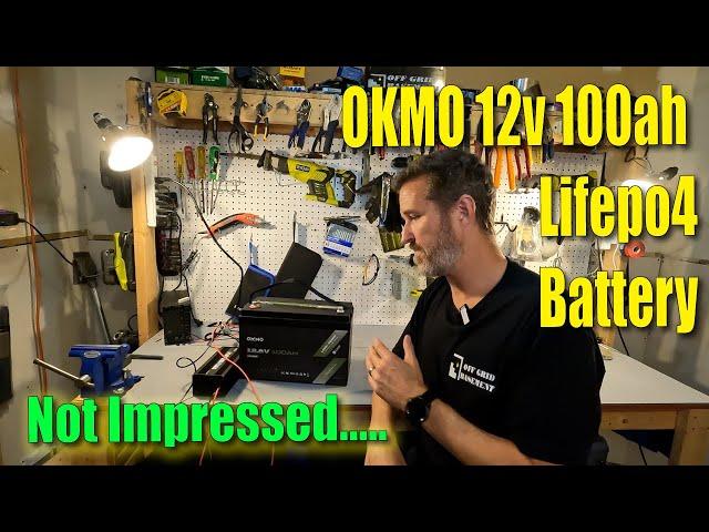 OKMO 12v 100ah Lifepo4 Battery Review.  Not too impressed...