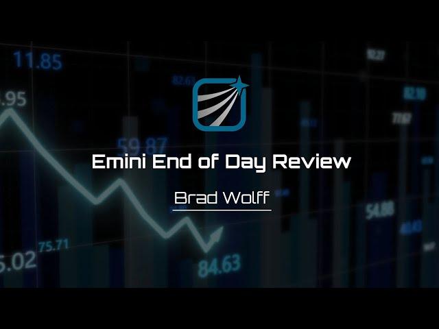 Emini End of Day Review - Monday January 8, 2024 - Brad Wolff