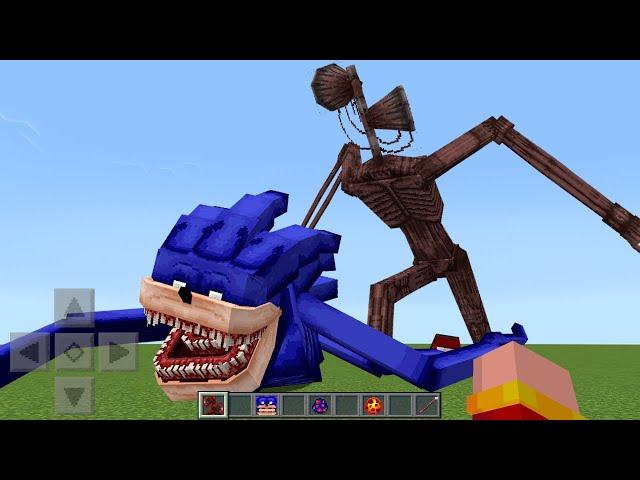 NEW Walking Siren VS Shin Sonic ! Minecraft PE