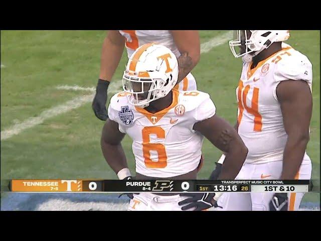 Byron Young (Tennessee DL/LB #6) Vs. Purdue 2021