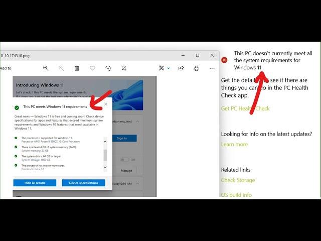 Fix PC Health Check App Says PC Meets Windows 11 Requirements But Windows 10 Update Says It Doesn't
