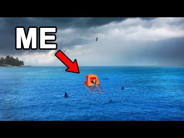 I Survived 24 Hours on a Floating Raft!