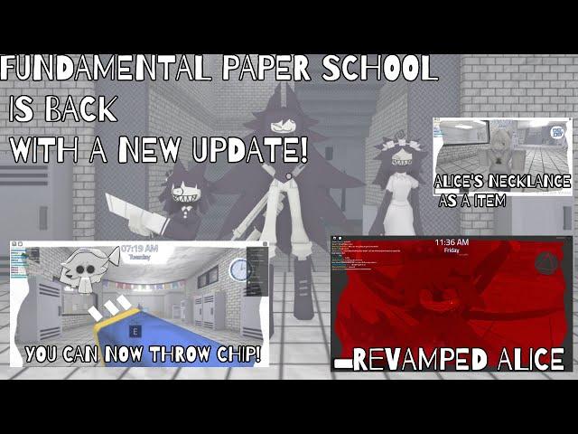 FUNDAMENTAL PAPER EDUCATION SCHOOL IS BACK WITH A NEW BIG UPDATE! | Roblox Fundamental Paper School