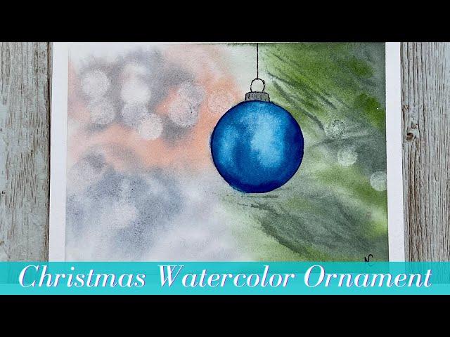 Watercolor Christmas Ornament