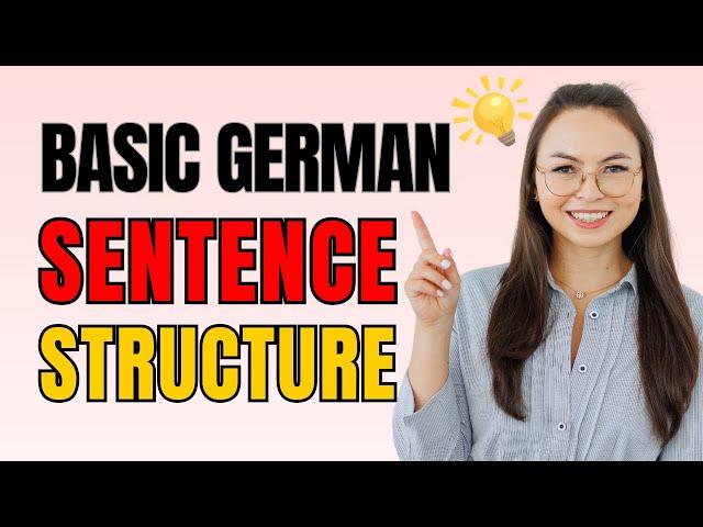 Basic German Sentence Structure | German lesson for beginners (A1)