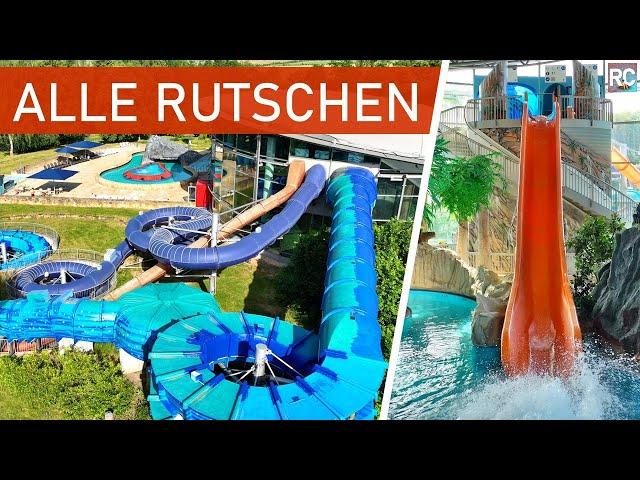 Avenida-Therme Hohenfelden - Alle Rutschen 2022 | All Water Slides POV 4K