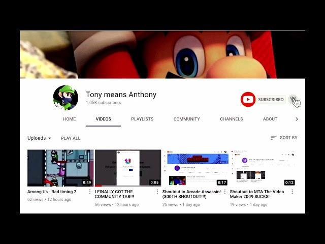 For Tony means Anthony