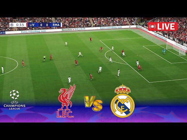 LIVE : Liverpool vs Real Madrid | UEFA Champions League 24/25 | Full Match | PES Game Simulation