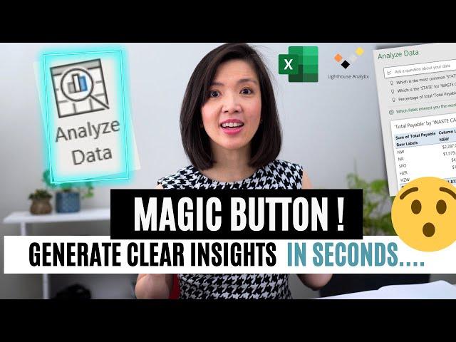 Excel Magic: Discover Insights in Seconds with the Analyze Data Button