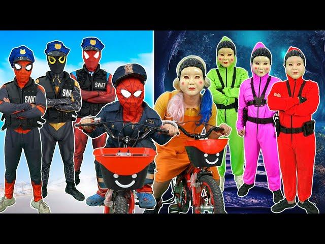 TEAM SPIDER-MAN vs BAD GUY TEAM|| Spider-man, Where Is KID SPIDER MAN's bike- Epic Super Adventure!