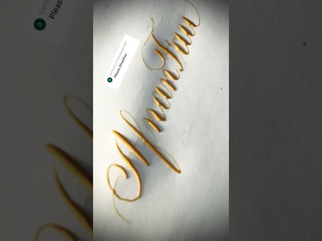 Copperplate calligraphy, tutorial: how I write your name #afnanfau